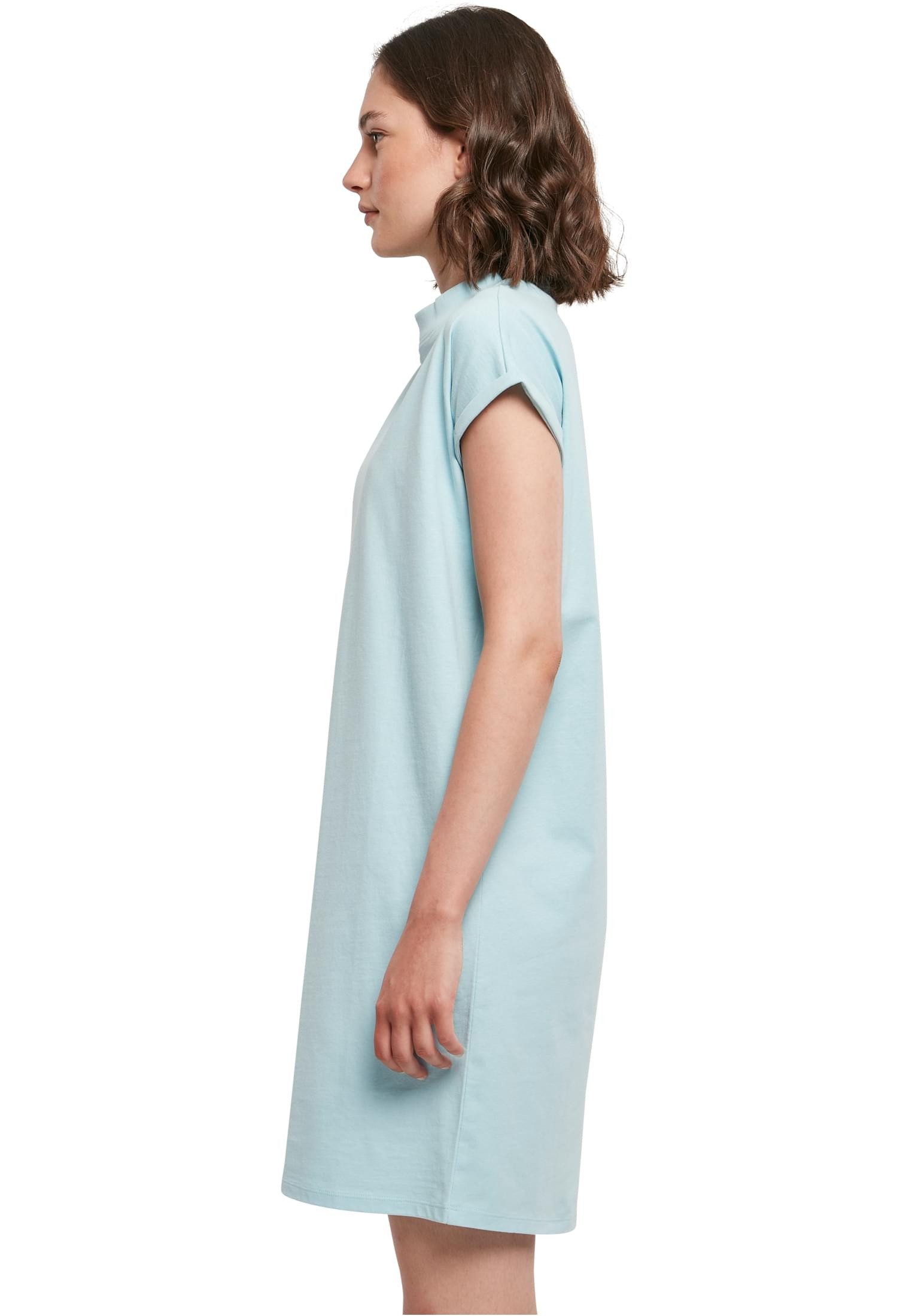 urbandreamz Jerseykleid Damen Kleid überschnittene Schultern Jersey Turn Up Ärmel – Bild 3 von 5
