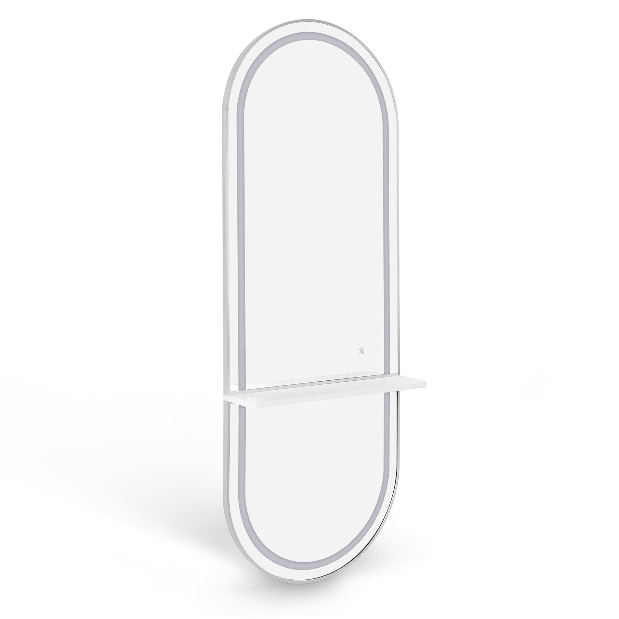 Barberpub Wandspiegel BarberPub Wandspiegel mit Beleuchtung, Ganzkörperspiegel J6270/J6271, mit Aluminiumrahmen, Touch-Schalter, 3 Lichtfarben Dimmbar