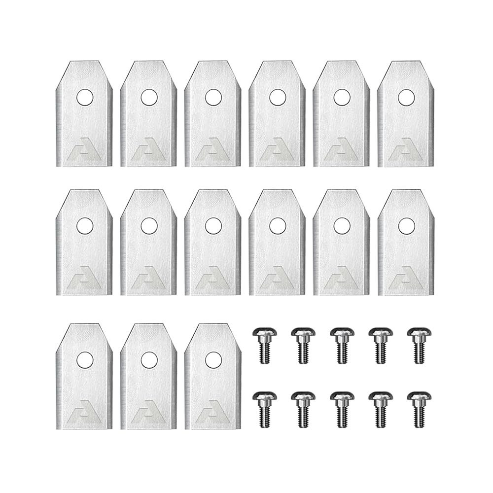 ANTHBOT Mährobotermesser, Ersatzklingen-Set (Spar-set, 15 Klingen + 10 Schrauben), für Genie & M5 /M9 Serie, Edelstahl, 35 x 18 mm – Rostfrei & Langlebig