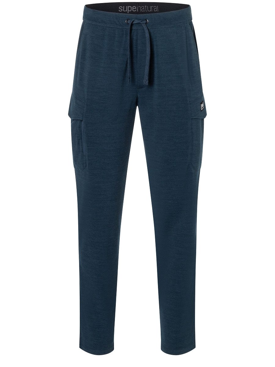 SUPER.NATURAL Jogginghose für Herren, Merino CONTACT CARGO PANTS weich, atmungsaktiv
