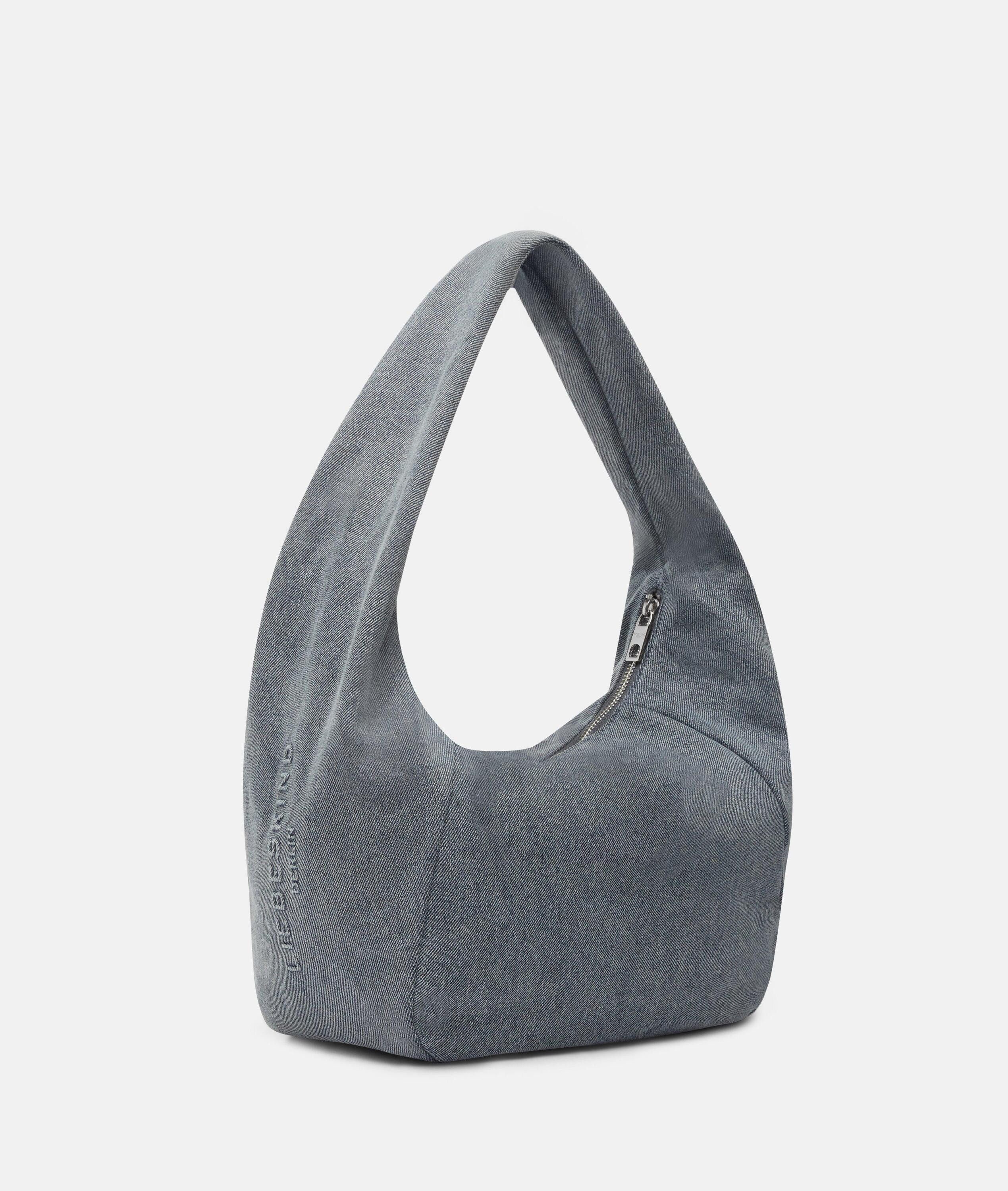 Liebeskind Berlin Schultertasche Denim Farrah Hobo M, Geräumige Hobo-Bag aus Denim