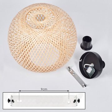 hofstein Deckenleuchte »Decollatura« moderne Deckenlampe aus Metall/Bambus in Schwarz/Natur