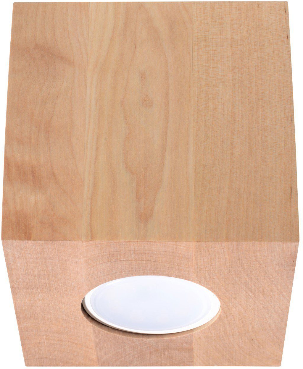 SOLLUX lighting QUAD, Deckenleuchte Stil ohne aus Leuchtmittel, Lampe Eco Holz, Deckenlampe