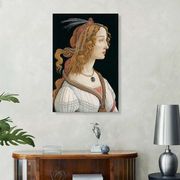 Posterlounge Alu-Dibond-Druck Sandro Botticelli, Idealisiertes Porträt einer jungen Frau, Malerei
