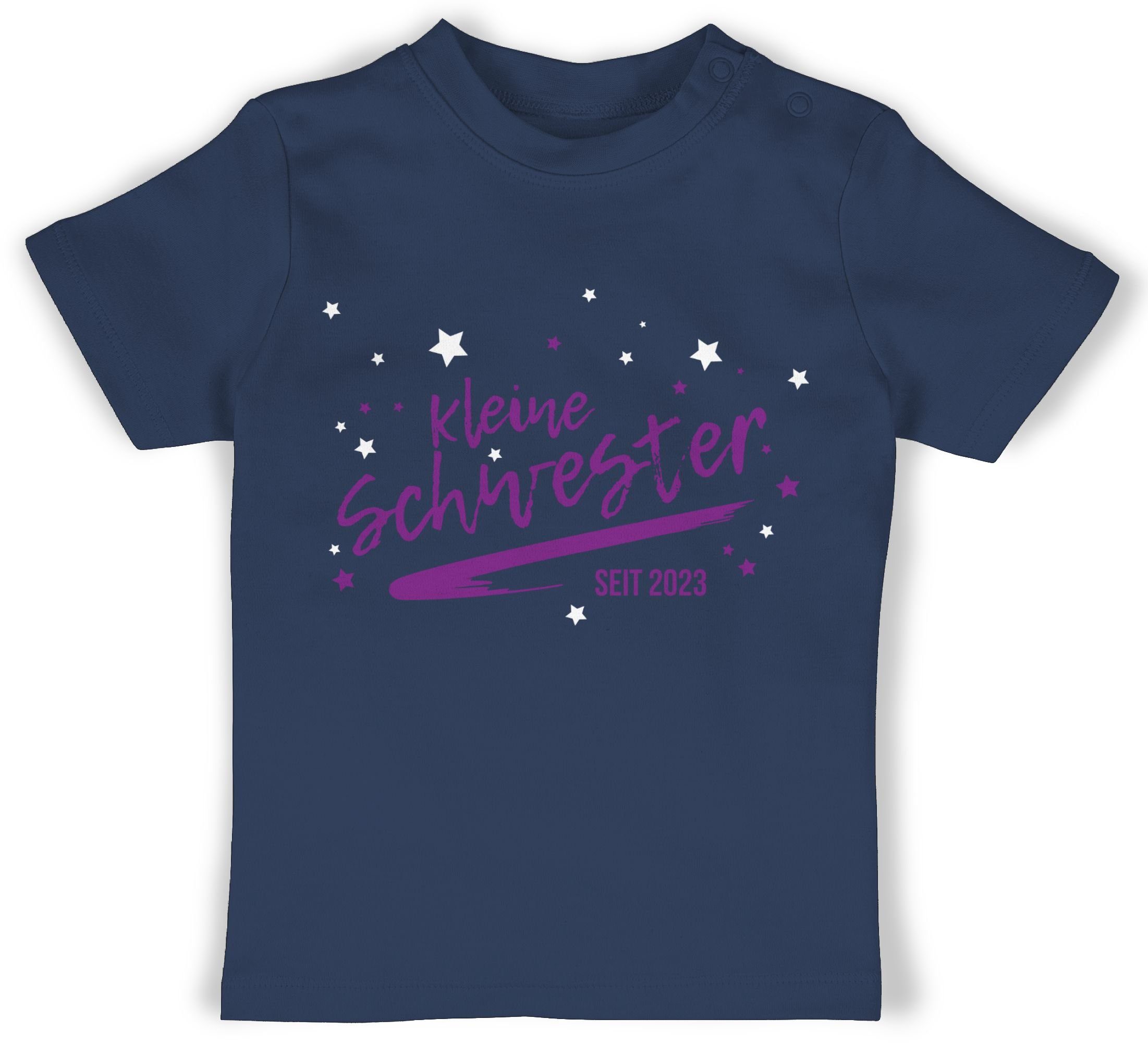 Shirtracer T-Shirt Blau Schwester 3 Navy kleine 2023 Schwester Kleine seit