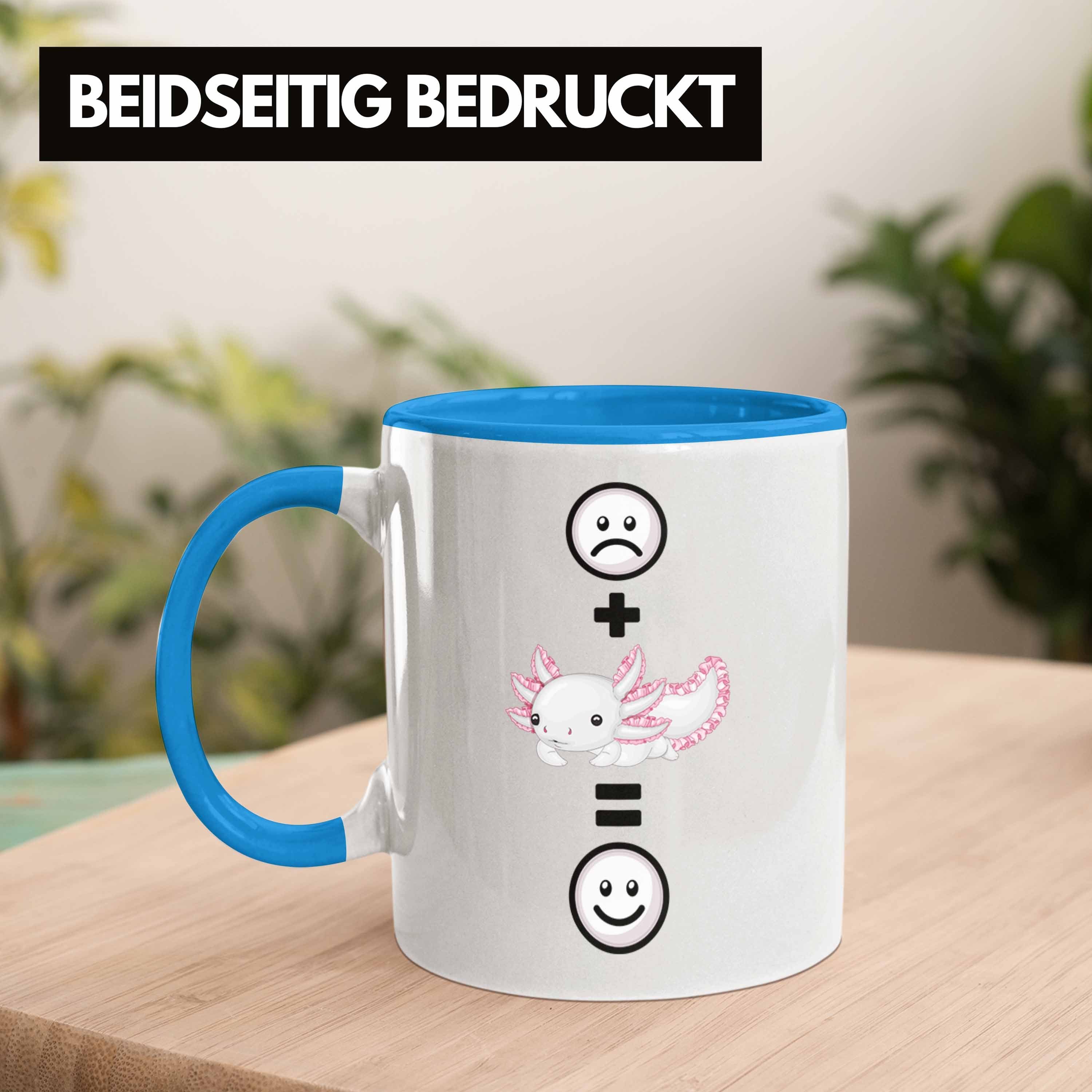 Tasse Blau Geschenki Lustige Axolotl Schwanzlurch-Fans für Geschenk Tasse Trendation Axolotl