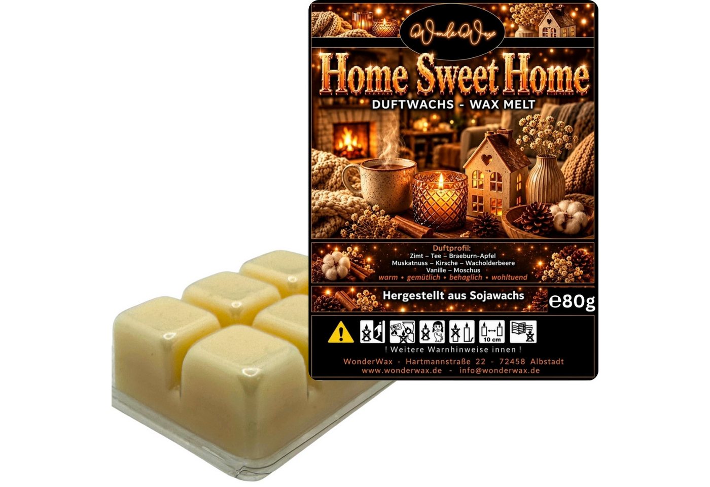 WonderWax Duftwachs WonderWax® Duftwachs 6 Würfel, (Home Sweet Home), Duftrichtung: Home Sweet Home