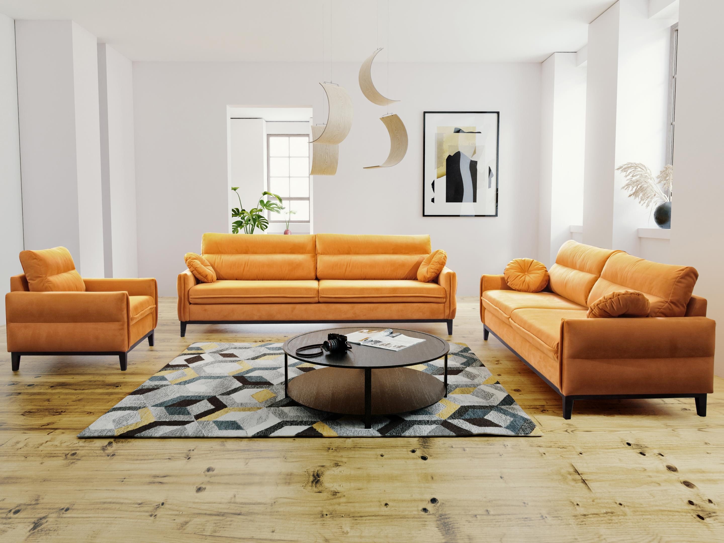 Beautysofa Polstergarnitur Belweder, (Couchgarnitur 321 Möbelset), günstig online kaufen