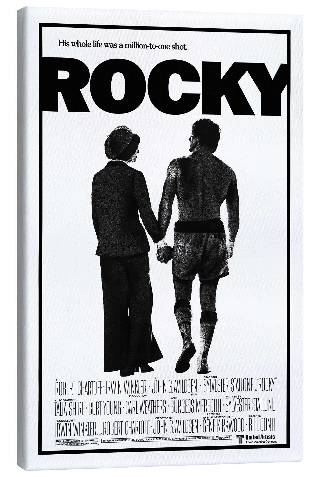 Posterlounge Wandbild Rocky (Englisch), Vintage Entertainment Collection, erhältlich als Poster, Leinwandbild, Wandsticker oder Acrylglasbild