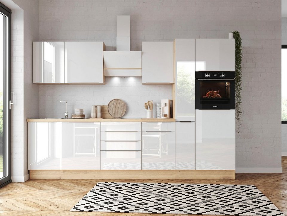 RESPEKTA Küchenzeile Safado aus der Serie Marleen, Breite 310 cm, mit Soft- Close, in exklusiver Konfiguration für OTTO, Wandabschlussleiste