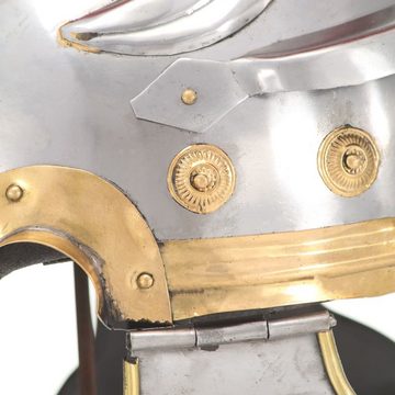 vidaXL Ritter-Kostüm Römischer Soldaten-Helm Antik Replik für LARP Silbern Stahl