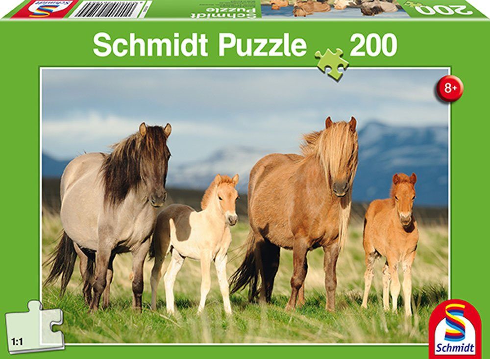 Beachtenswert Schmidt Spiele Puzzle Puzzle 200T. 1 Puzzleteile Pferdefamilie