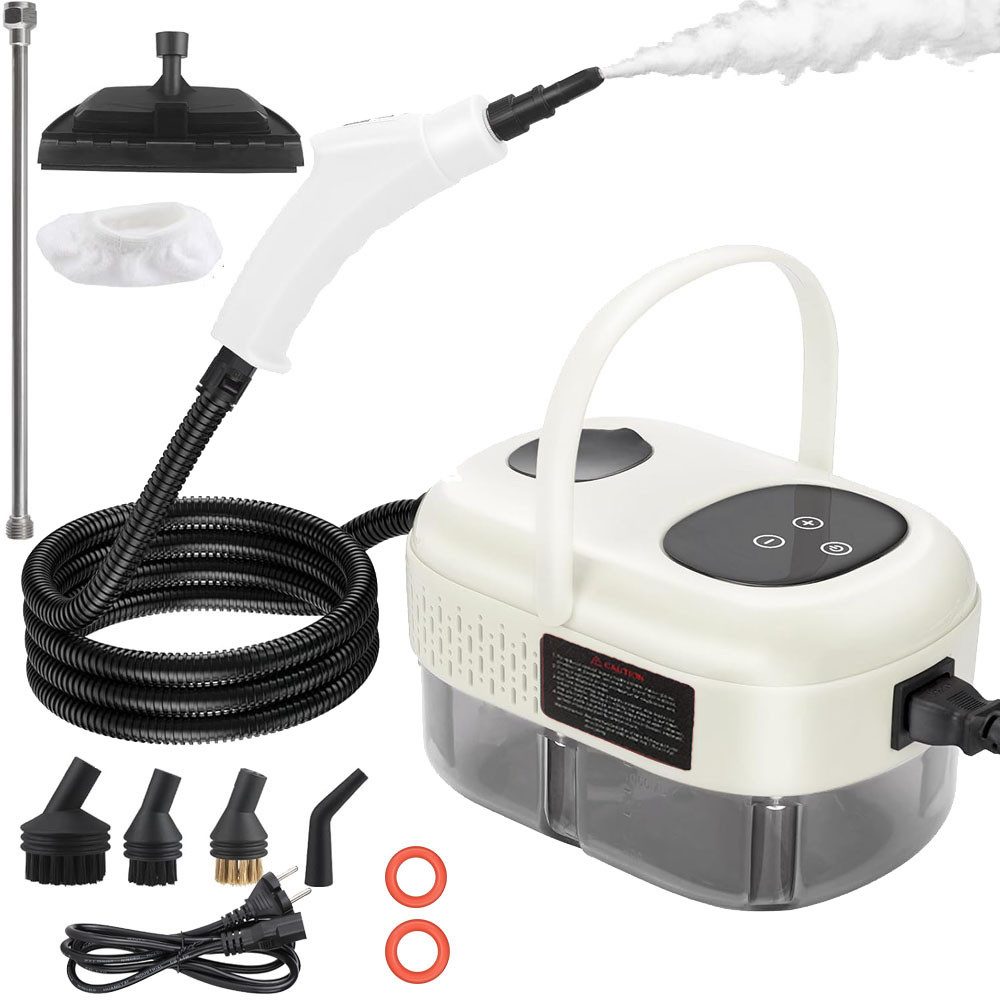 VIVIHEYDAY Handdampfreiniger 2500W Tragbarer Dampfreiniger mit 3 Verschiedene Bürstenköpfe, Dampfreiniger Handgerät hocheffizient Reinigungsgerät