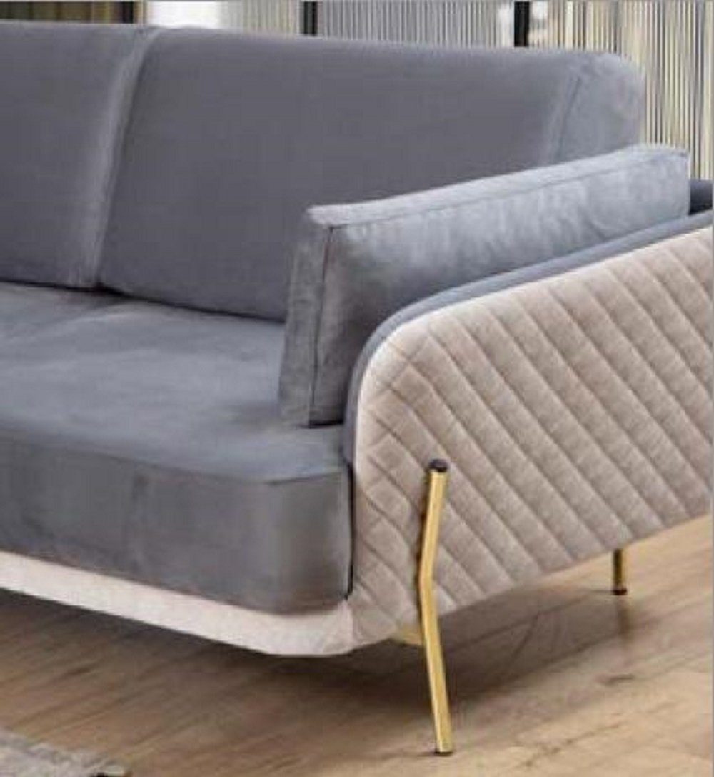 Samt Sofa Modern Sitzer Möbel JVmoebel Stoff Luxus Sofa Dreisitzer Textil 3 Design
