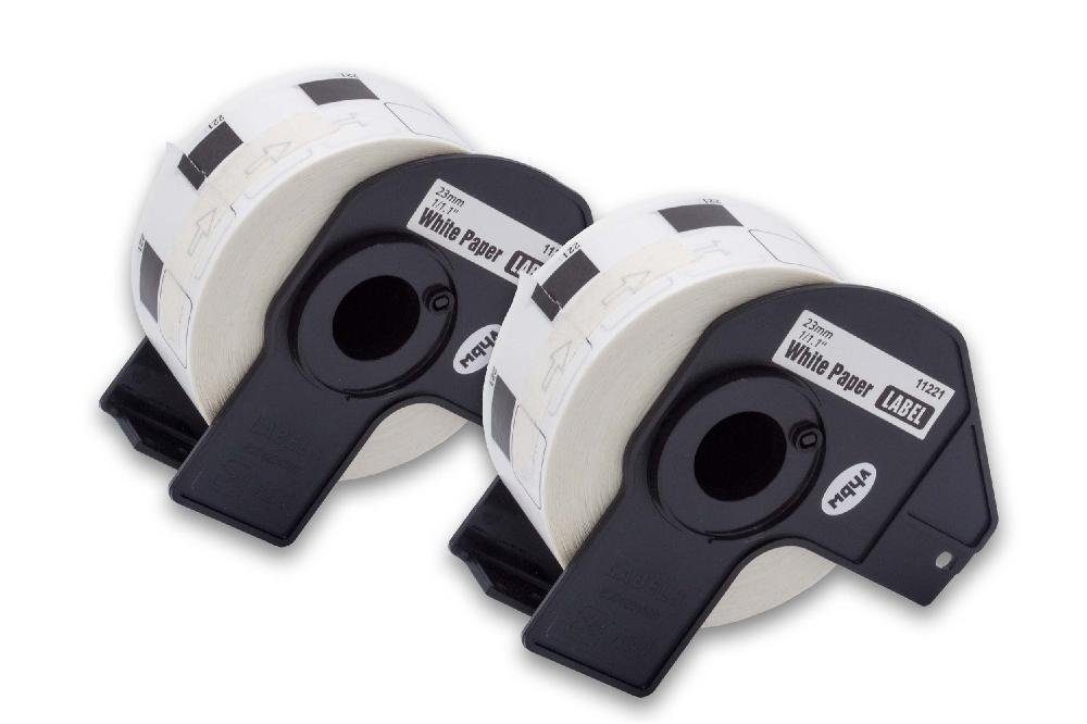 vhbw Etikettenpapier passend für Brother PT QL-1110NWB, QL-500, QL-1110, QL-500A Drucker &