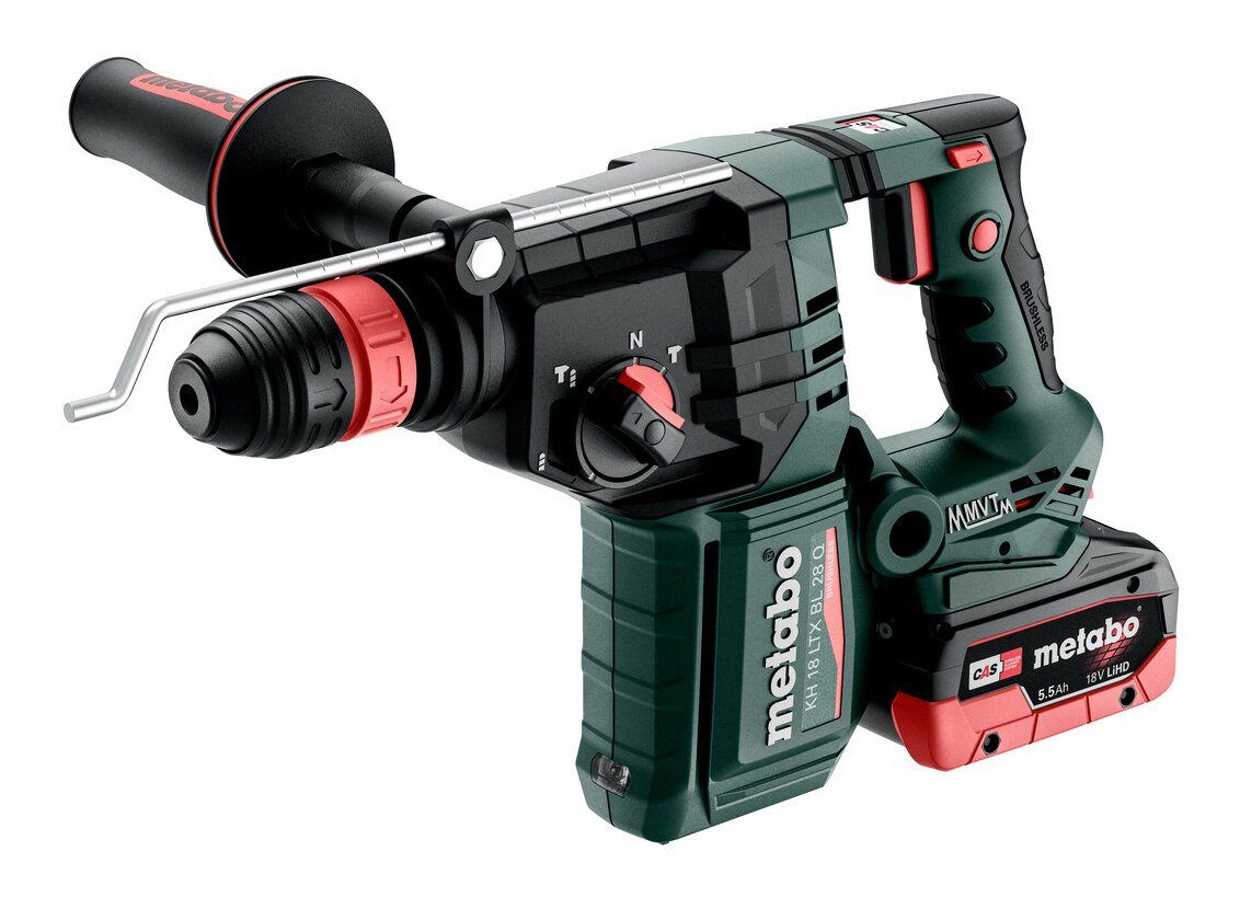 metabo Akku-Kombibohrhammer KH 18 LTX BL 28 Q, 18 V, max. 1000 U/min, Hammer 2 x 5,5 Ah LiHD in metaBox 165 L