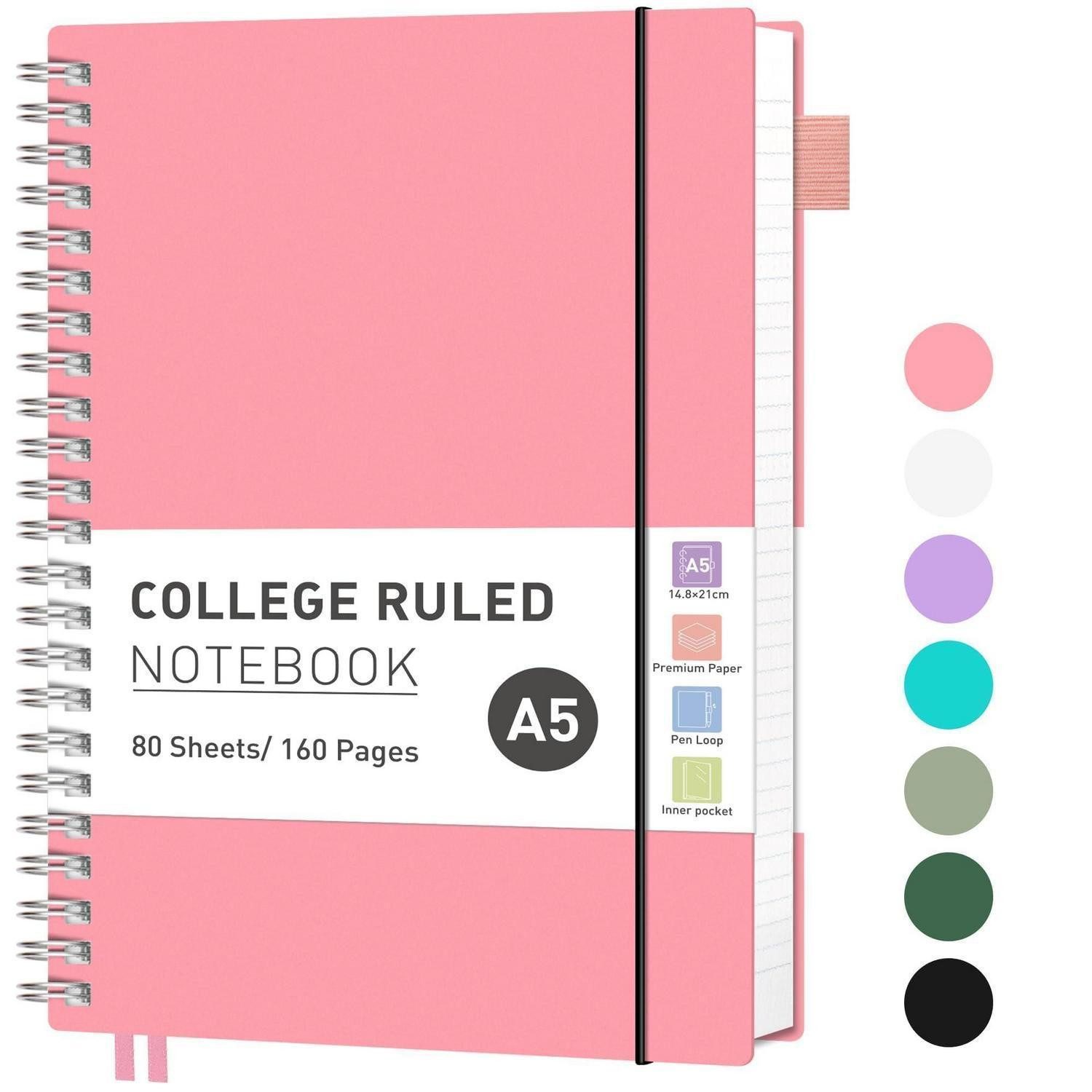 LuxusKollektion Notizbuch Notizbuch A5 Liniert PVC Rosa mit Zubehör