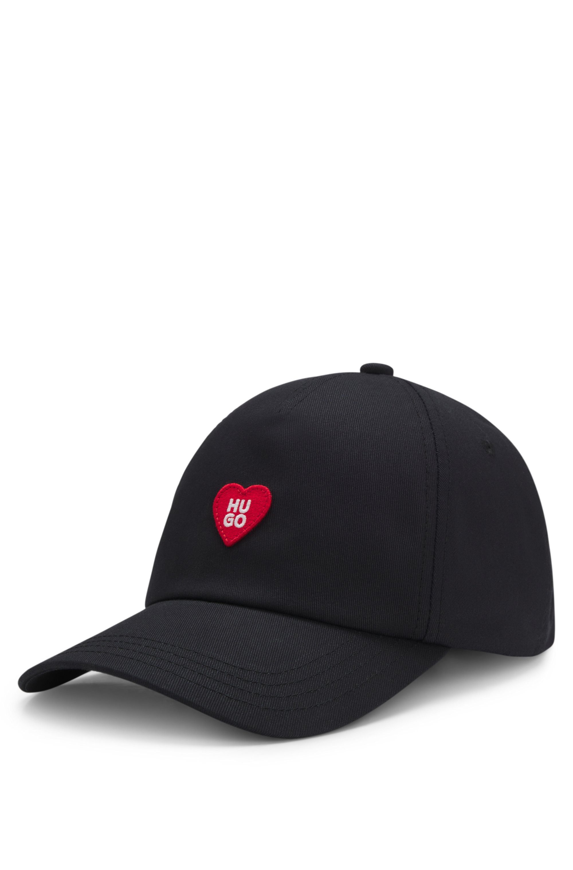 HUGO Baseball Cap Cara Valentine mit Aufnäher, Baumwoll-Twill
