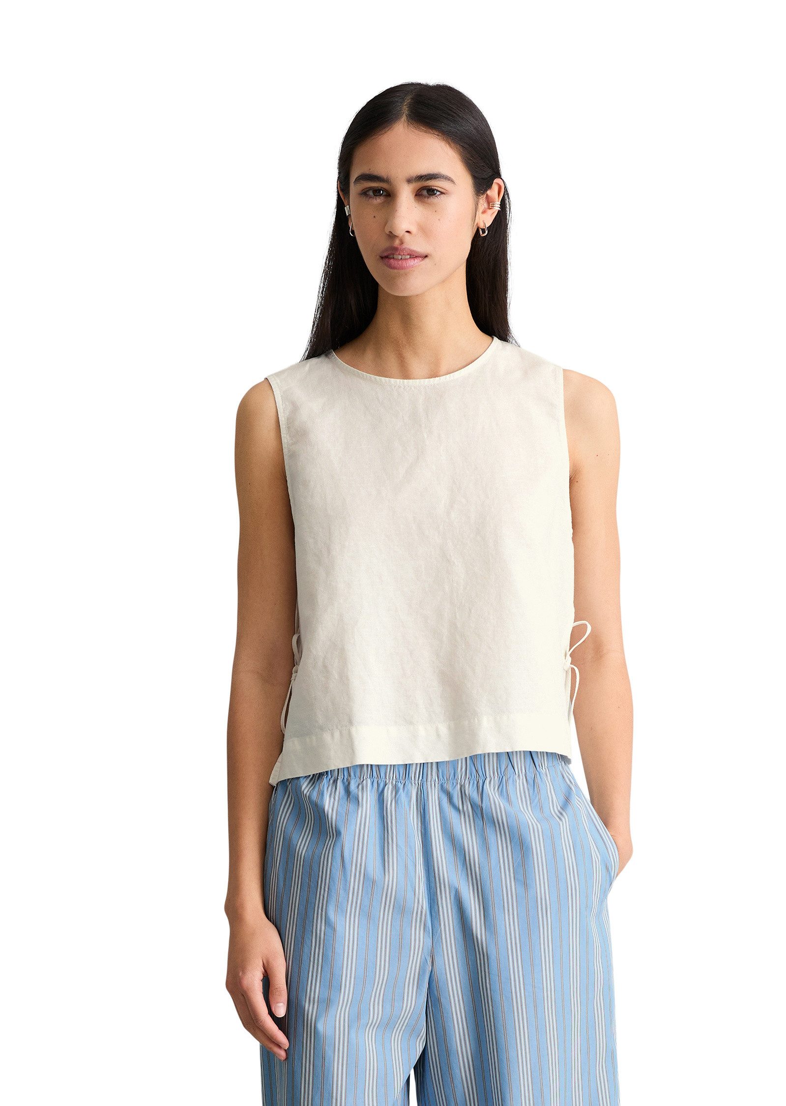 Marc O'Polo DENIM Blusentop aus Leinen-Baumwolle-Mix