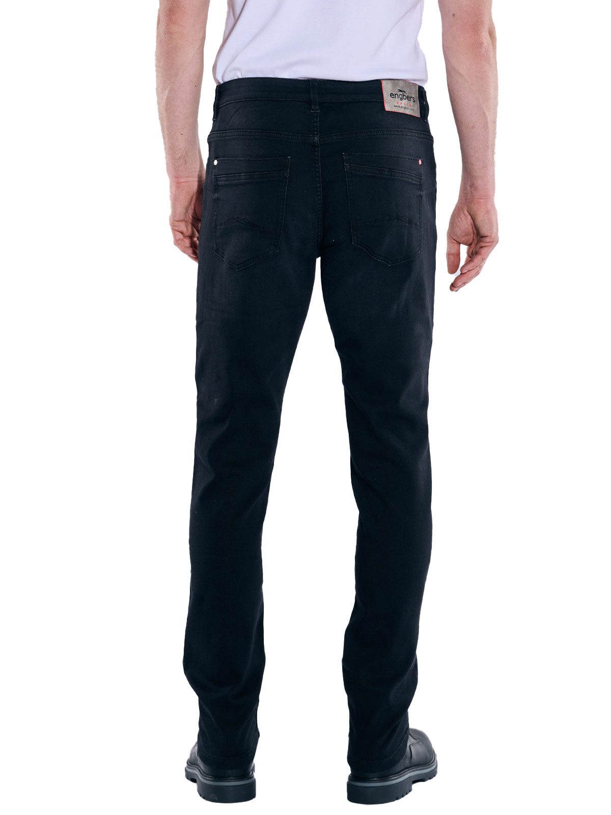 Engbers Stretch-Jeans engbers Herren Super-Stretch-Jeans regular, Schwarz günstig online kaufen