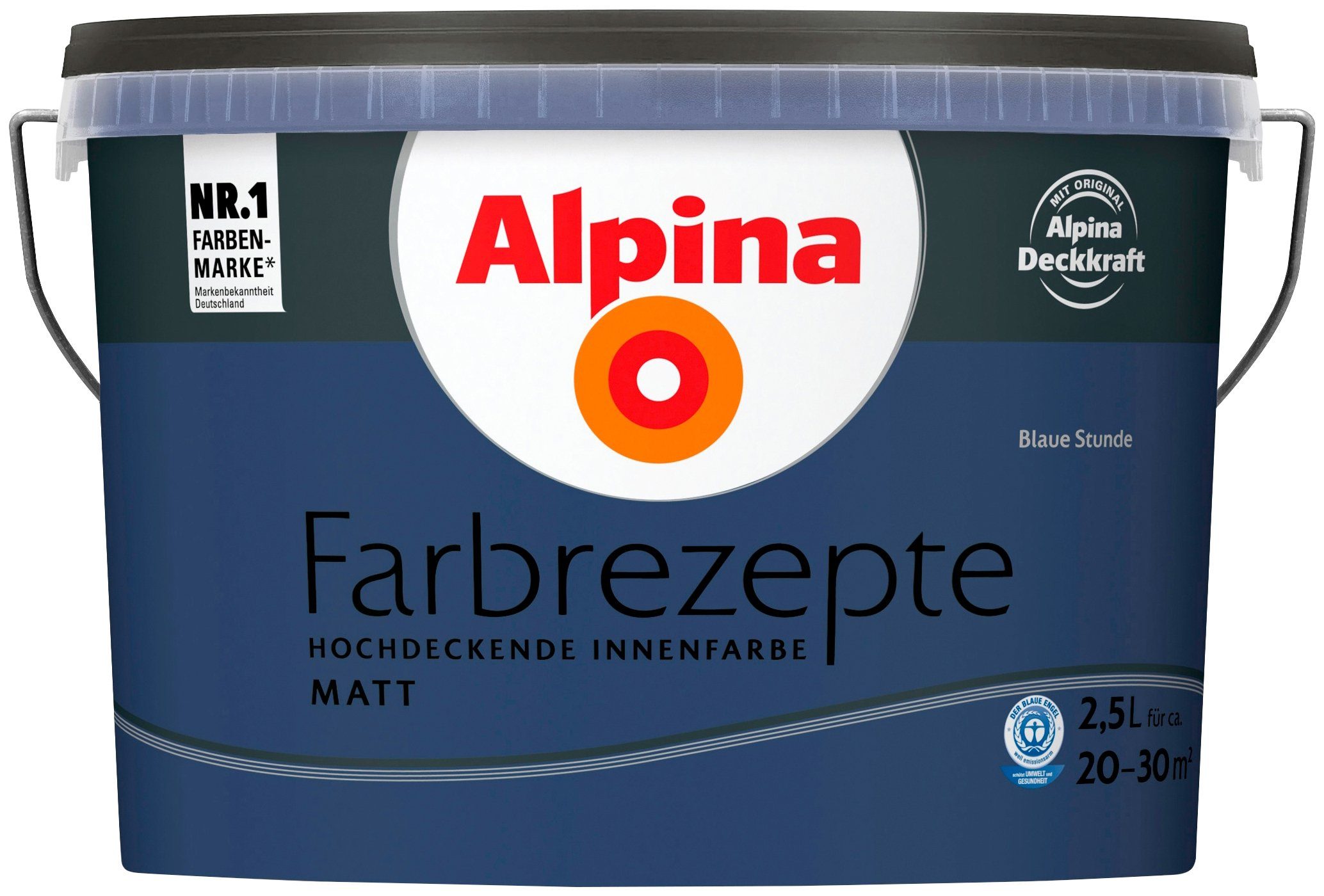 ALPINA Wand- und Deckenfarbe »Farbrezepte - Blaue Stunde«, 2,5 l, matt