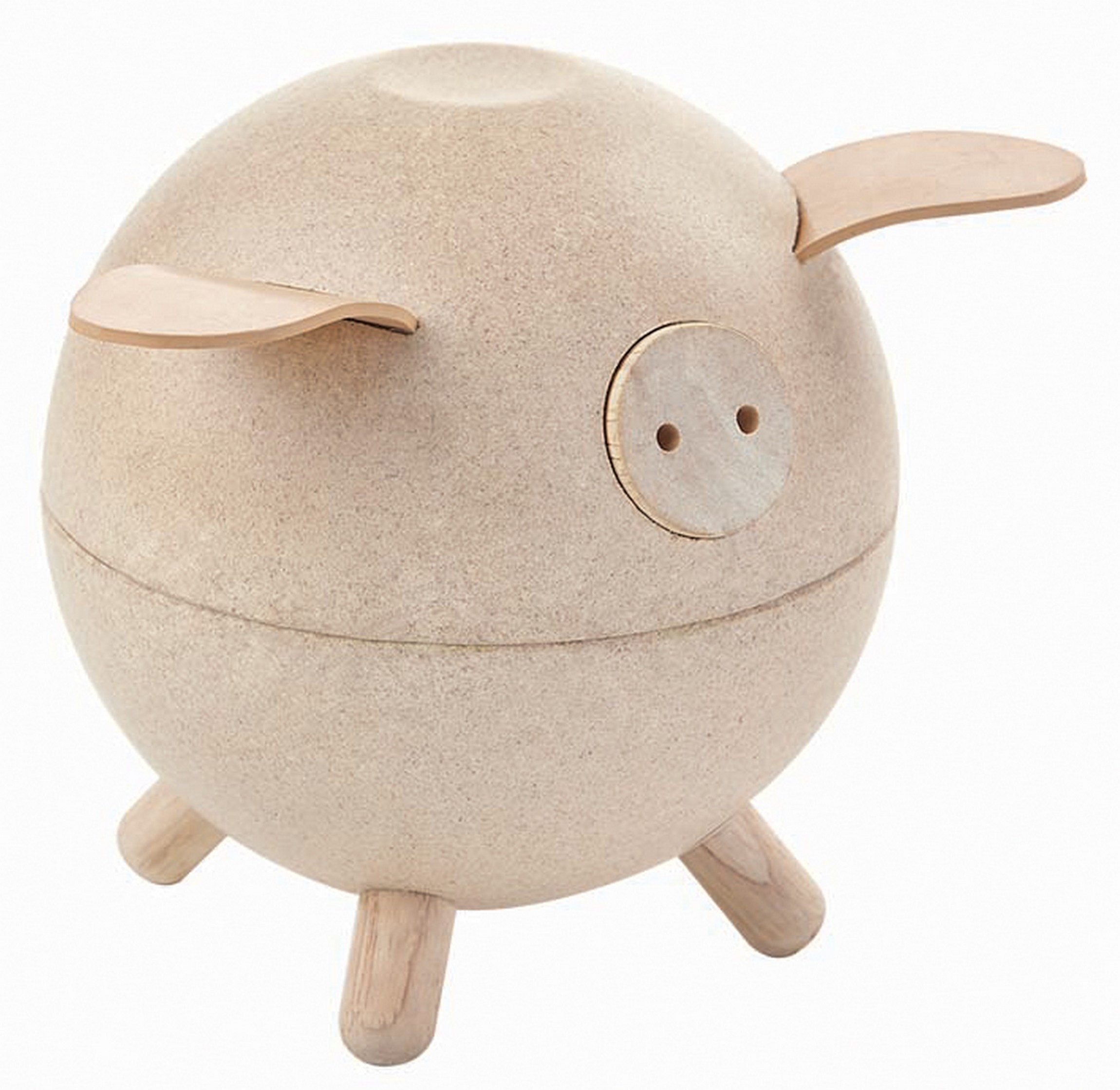 Plantoys Spardose PlanToys- Sparschwein Spardose natur 10,7x10,7x11 cm - 3y+