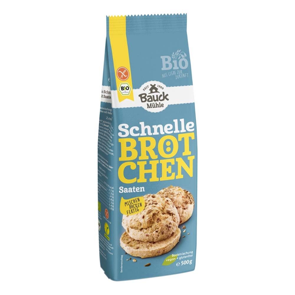 Bauck Mühle Backmischung BrotBackmischung - Schnelle Brötchen Saaten 500g