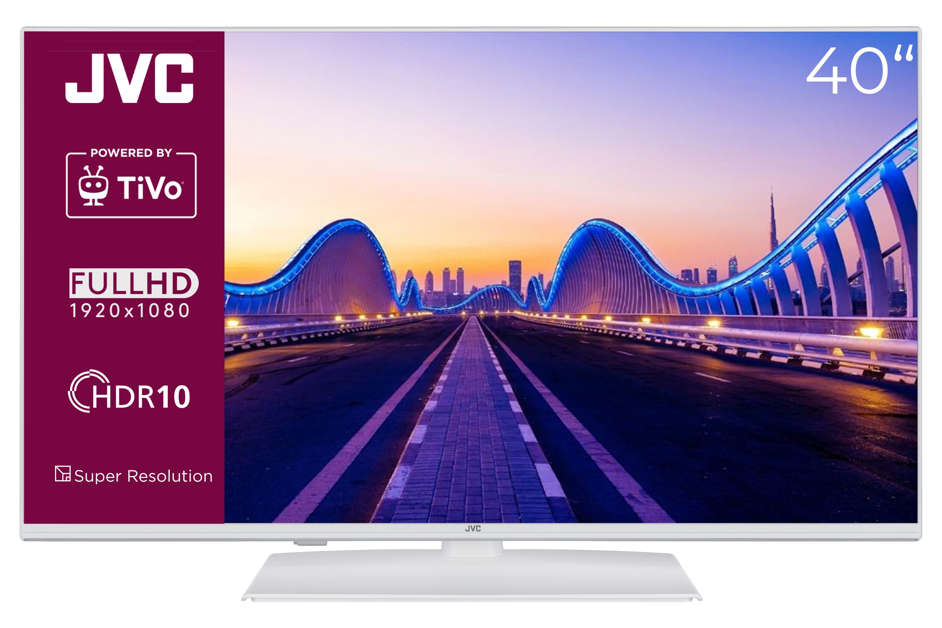 JVC LT-40VF5355W LCD-LED Телевизоры (102 cm/40 Zoll, Full HD, Smart TV powered by TiVo, TiVo Smart TV, HDR, Triple-Tuner, 6 Monate HD)