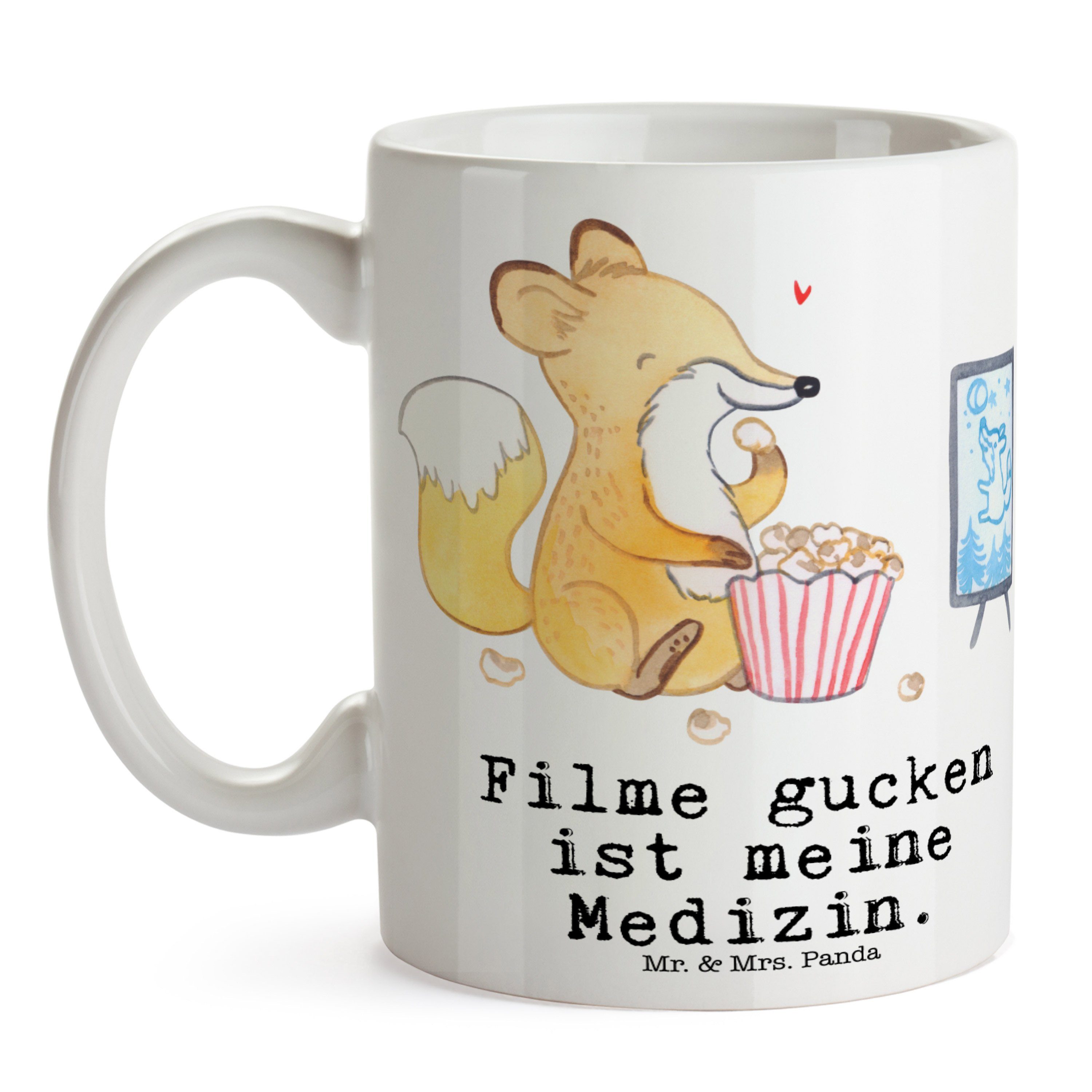Mr. & Mrs. Panda Medizin Filme Motive, Tasse, - Fuchs - Weiß Tasse Tasse Keramik Te, gucken Geschenk