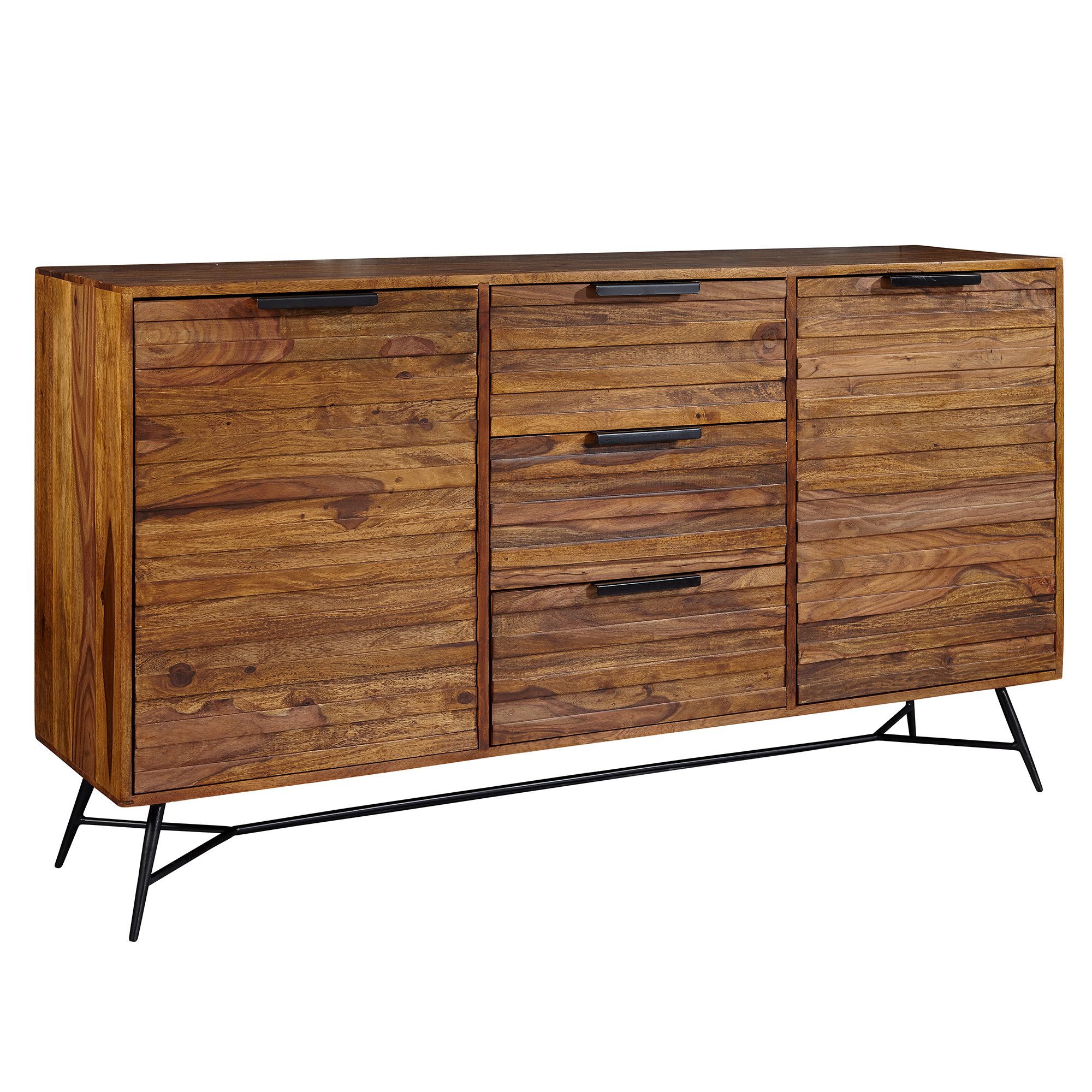 FINEBUY Sideboard FB50890 (Massivholz 160x40x88 cm günstig online kaufen