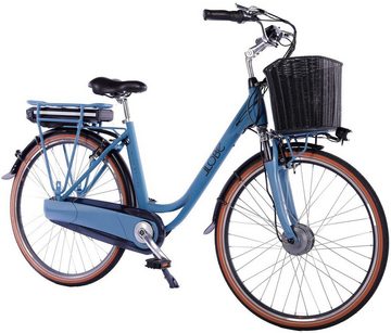 LLobe E-Bike Blue Motion 2.0, 15,6Ah, 7 Gang Shimano, Nabenschaltung, Frontmotor, 561,6 Wh Akku, (mit Fahrradkorb)