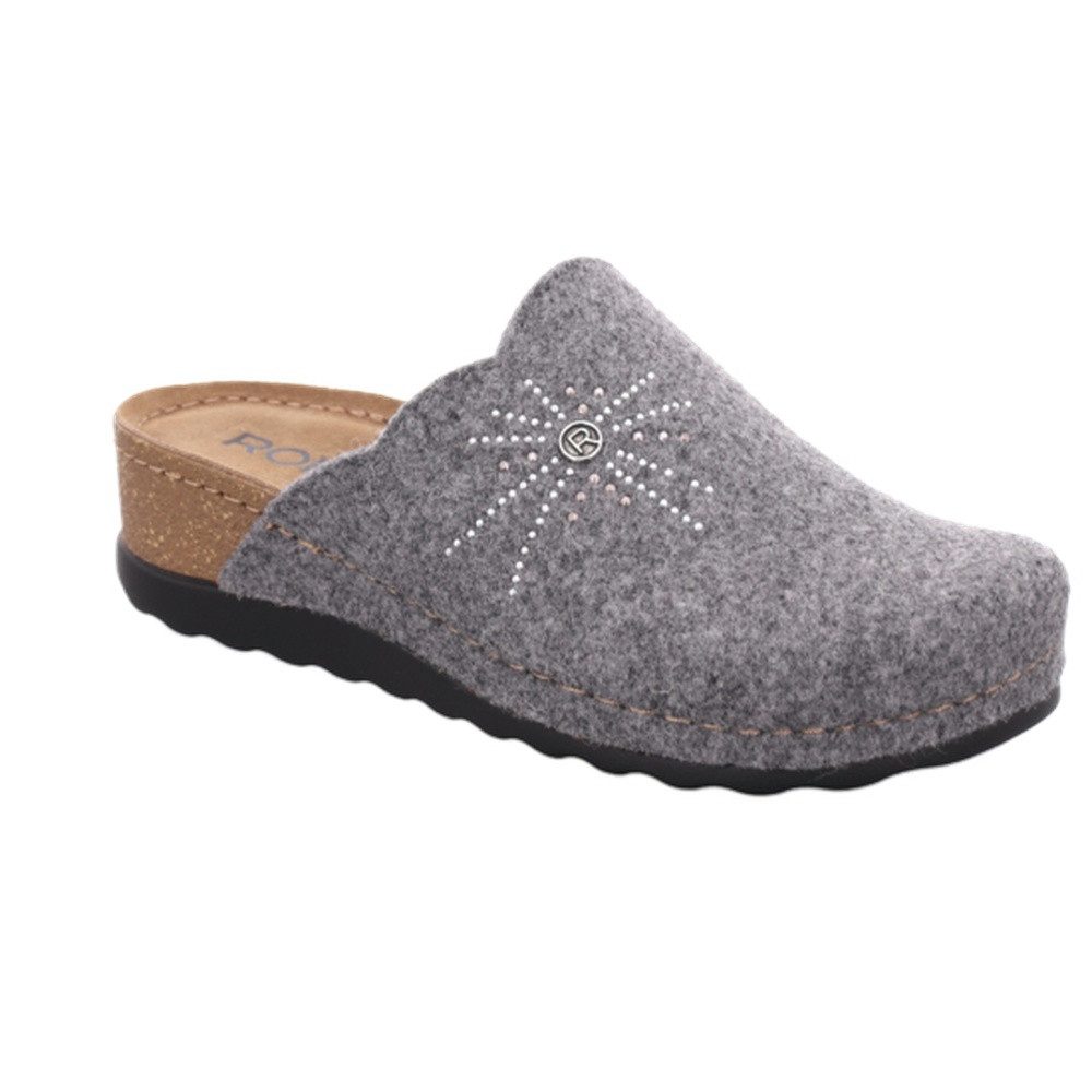 Rohde Soave-40 Pantoffel Clog, Hausschuh, Wohlfühlschuh mit Keilabsatz