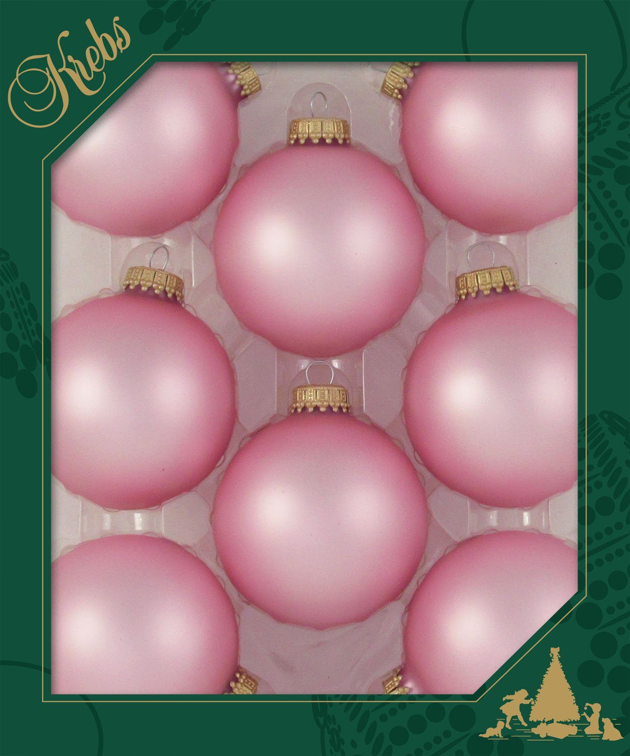 Krebs Glas Lauscha Weihnachtsbaumkugel CBK50005, Weihnachtsdeko, Christbaumschmuck, Christbaumkugeln Glas (8 St)
