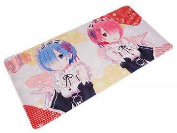 GalaxyCat Mauspad Großes Re:Zero Gaming Mauspad, XXL Tischauflage 80x40cm, Motiv: Rem, XXL Gaming Mauspad mit Rem & Ram