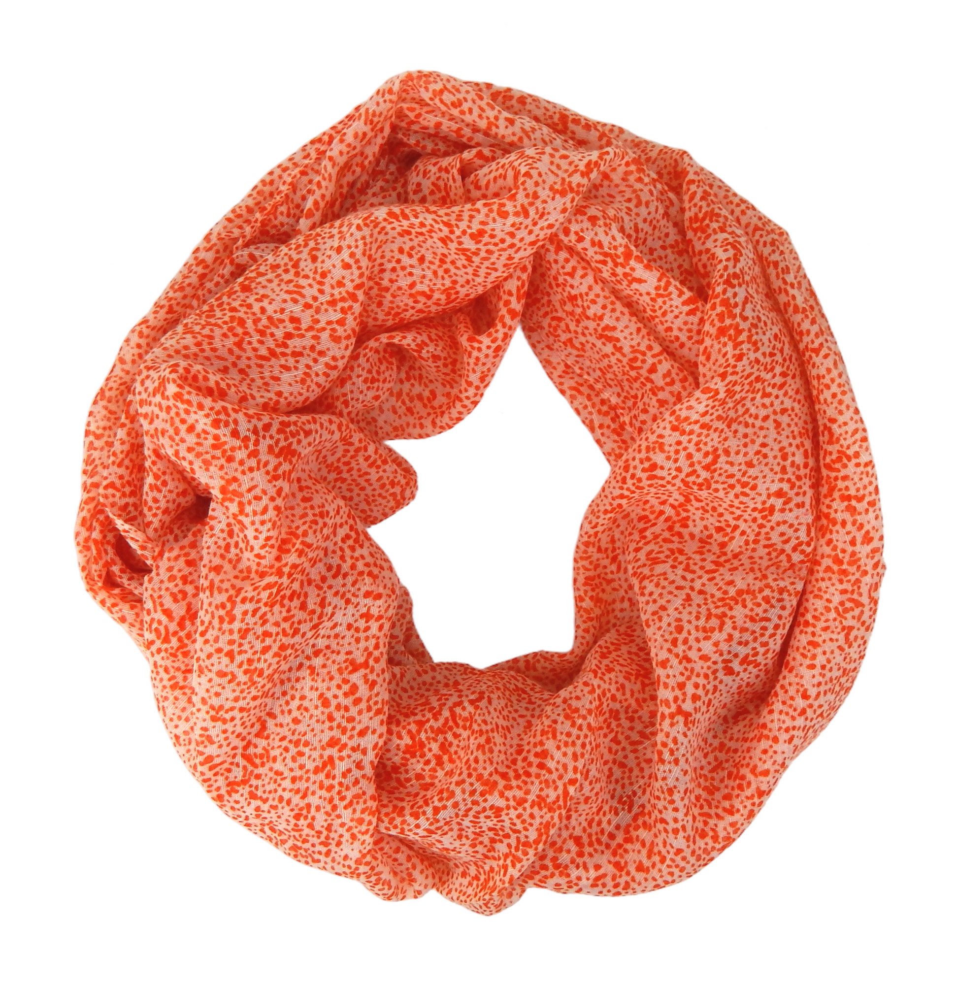 Ella Jonte Loop, leichter Rundschal in 2 Farben orange oder blau offwhite günstig online kaufen