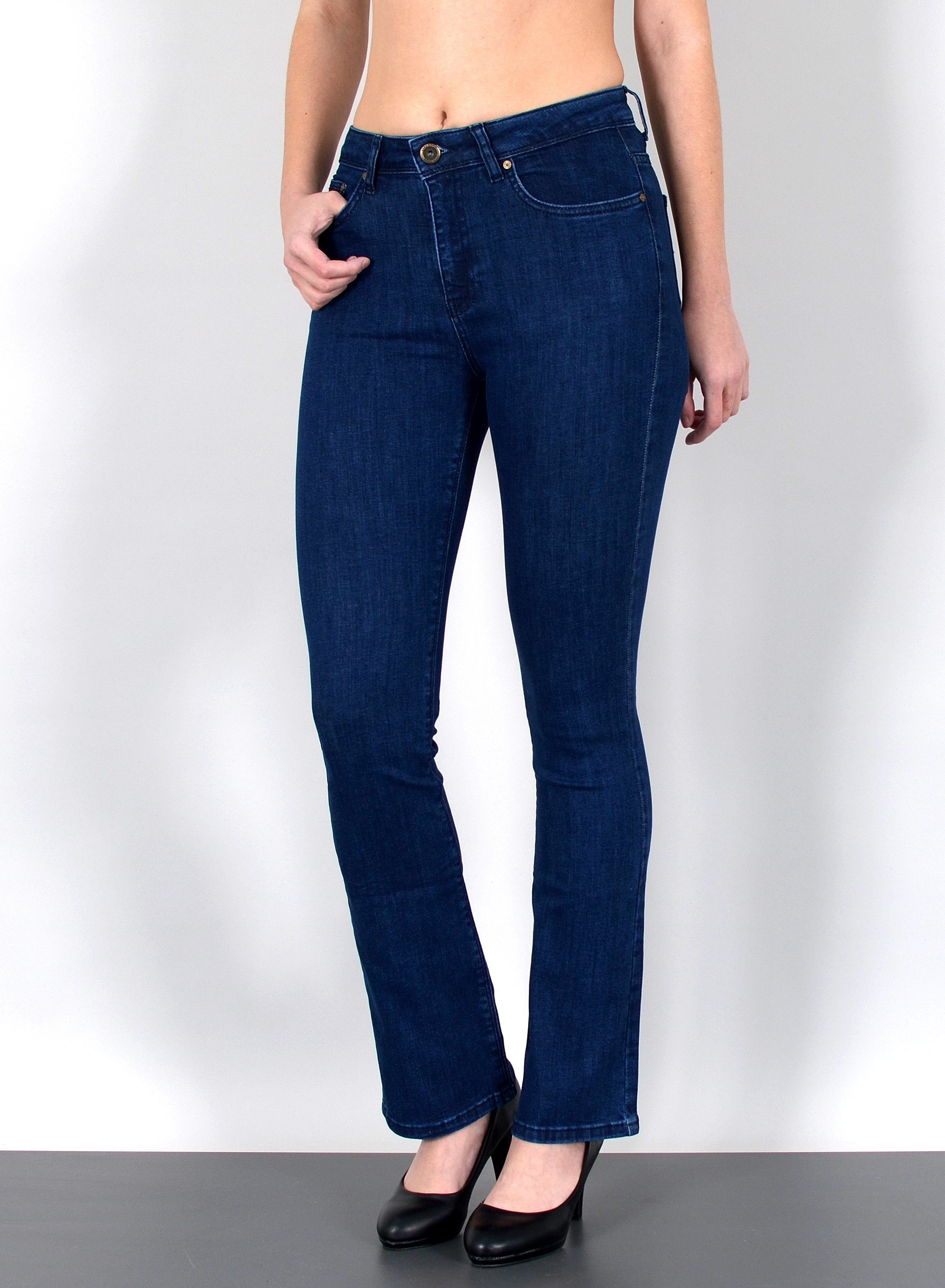 ESRA Bootcut-Jeans Damen Bootcut Jeans High Waist Schlaghose weite Jeans bi günstig online kaufen
