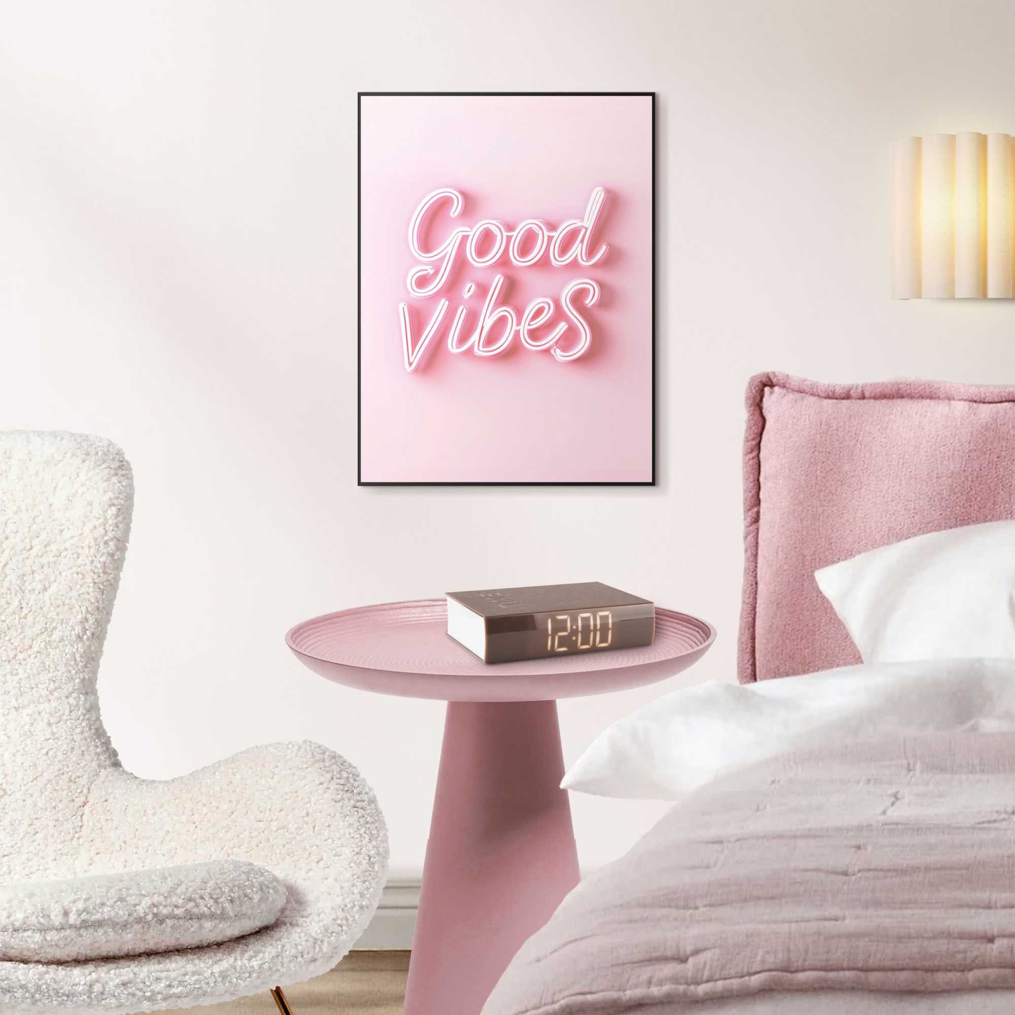 Reinders! Poster Good Vibes, Teenager Zimmer - Rosa - MDF - Sprüche - 30x40 günstig online kaufen