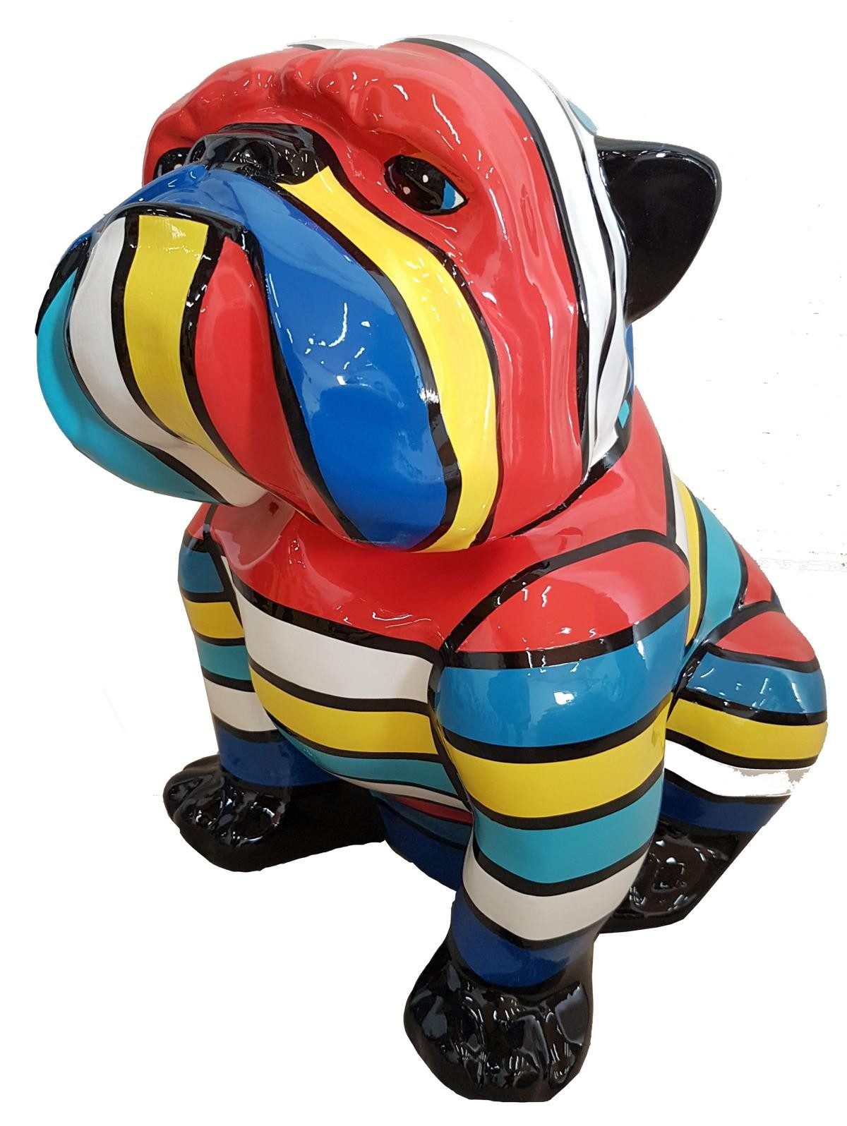 JVmoebel Dekoobjekt Astratto Hund Skulptur aus Polyresin in Grau, Made in Europa