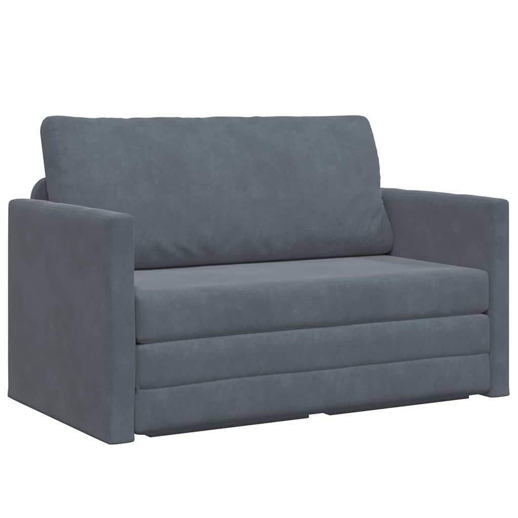 vidaXL Sofa Schlafsofa Dunkelgrau 124 x 204 x 61 cm Samt, 1 Teile günstig online kaufen