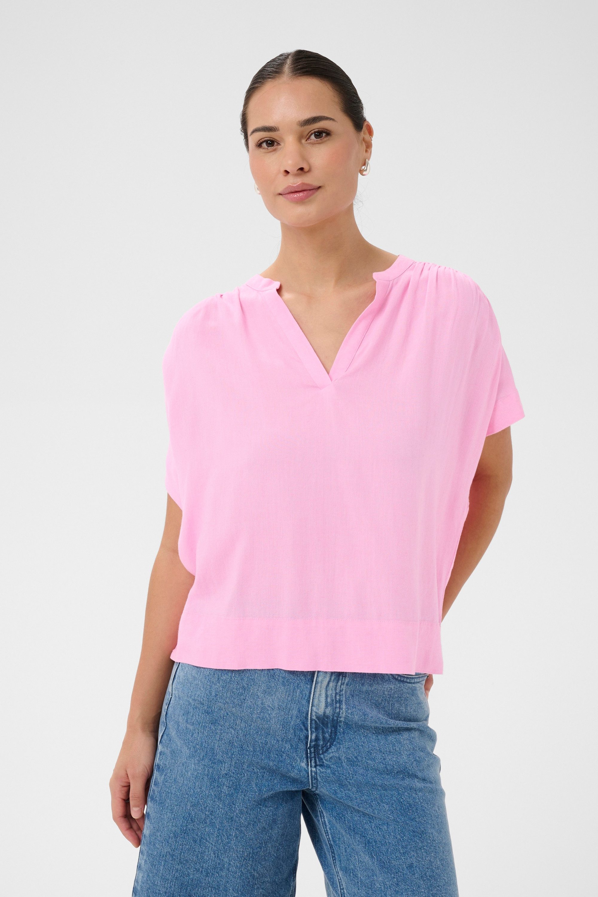 KAFFE Kurzarmbluse Kurzarm-Bluse KAmilia