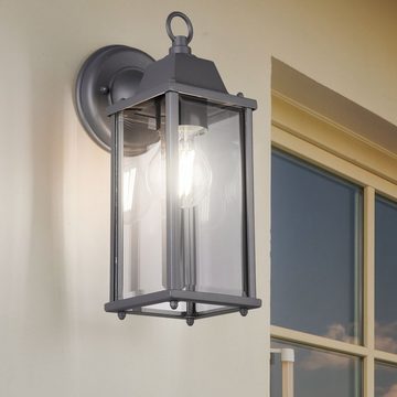 etc-shop Außen-Wandleuchte, Leuchtmittel inklusive, Warmweiß, Außen Wand Lampe Filament Fassaden Beleuchtung