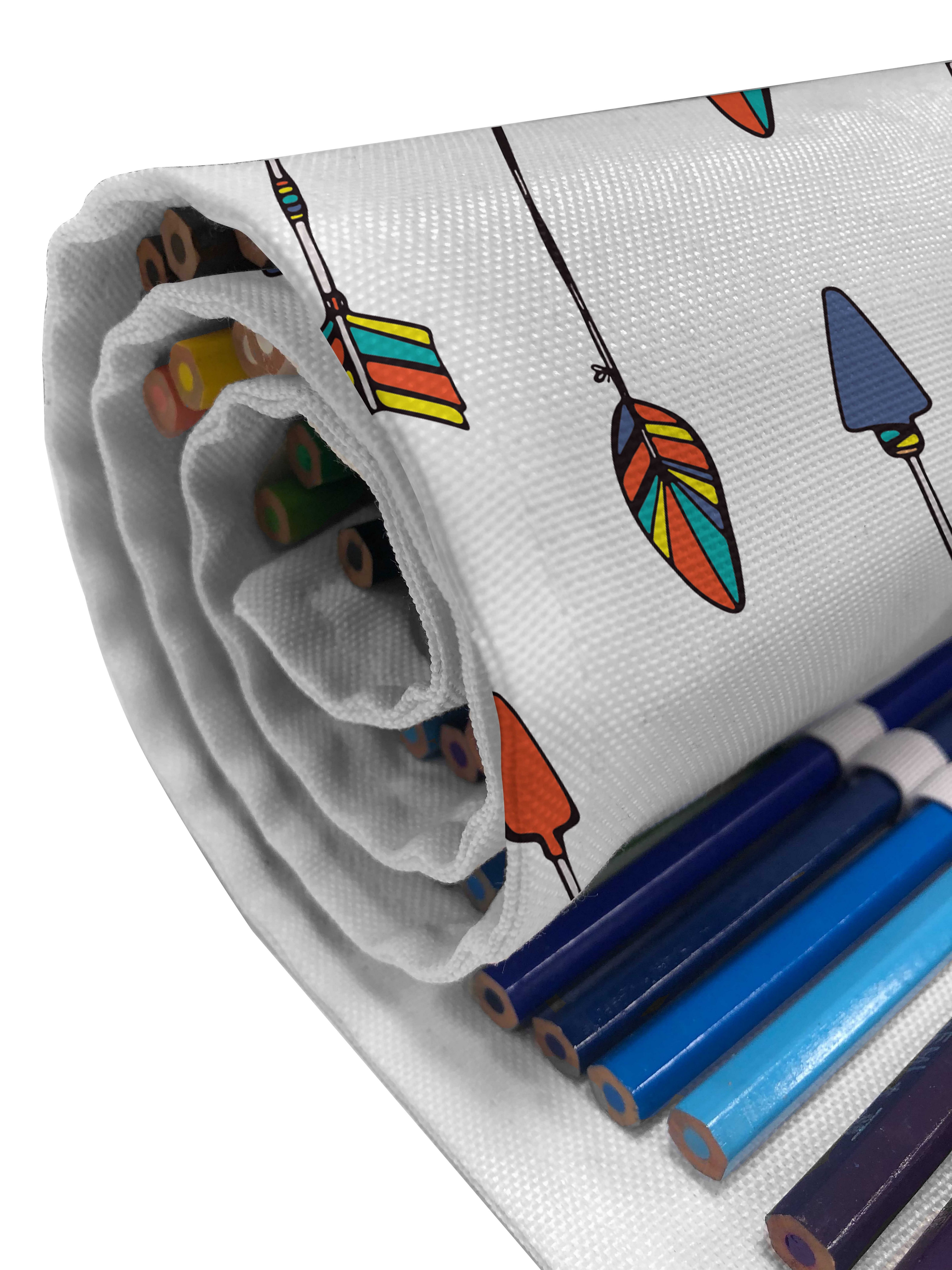 Abakuhaus Federmäppchen langlebig und tragbar Segeltuch Stiftablage Organizer, Pfeil Einheimische Folk