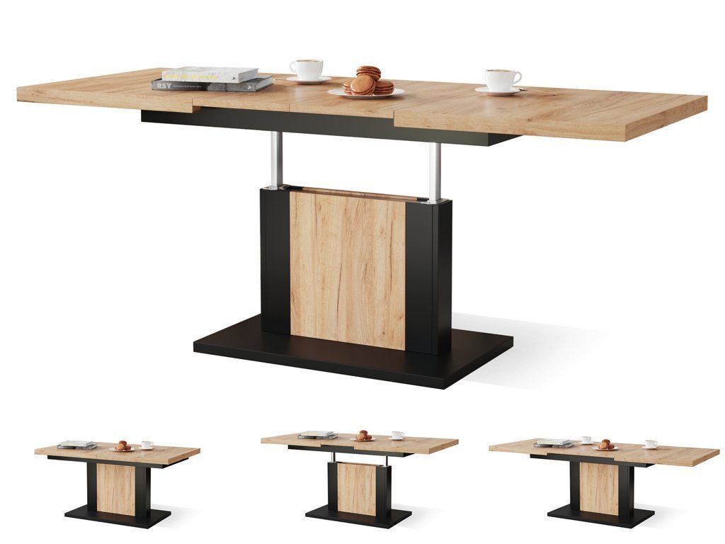 designimpex Couchtisch Design Orion stufenlos höhenverstellbar günstig online kaufen
