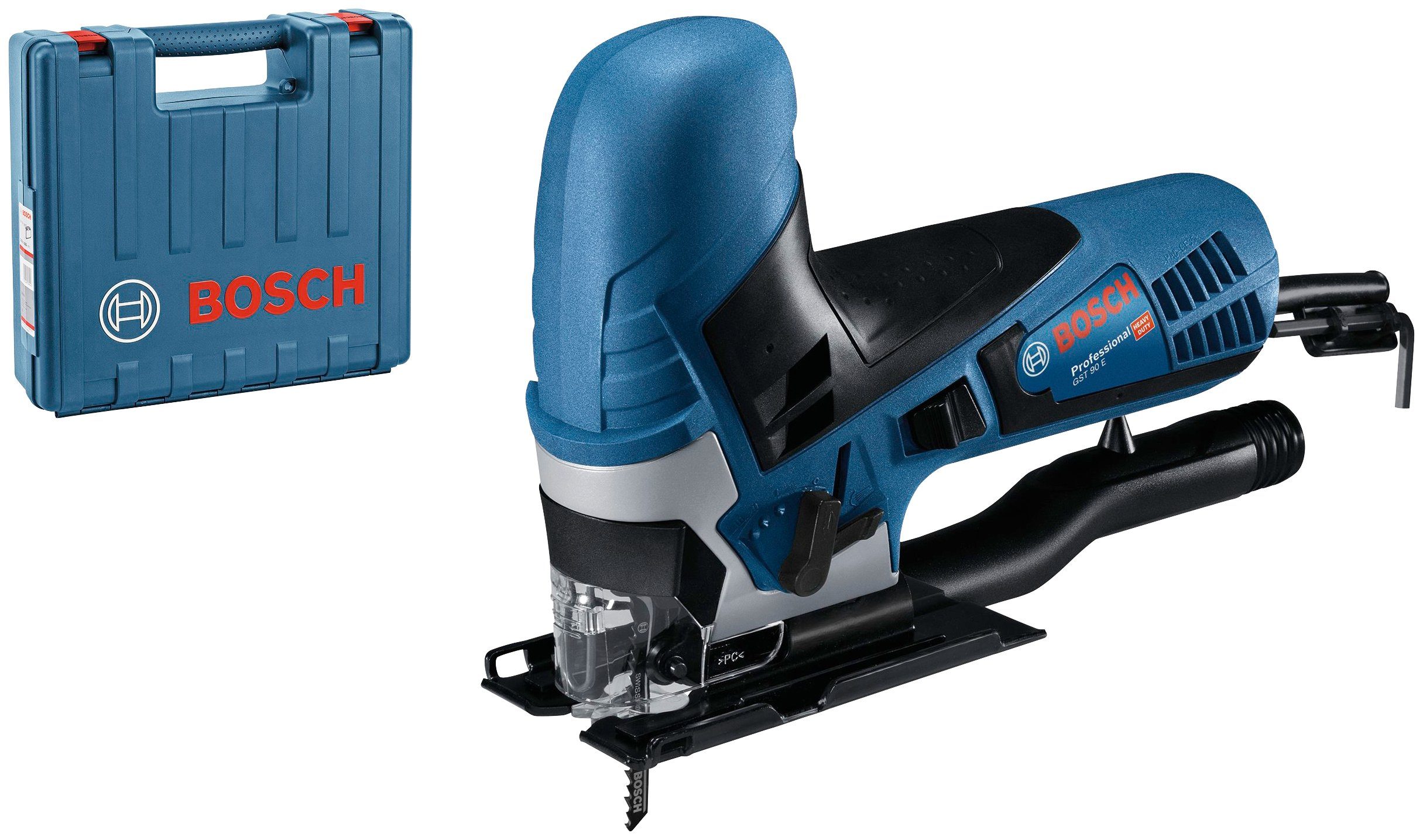 Bosch Professional Stichsäge GST 90 E Professional, 1-St., Zuverlässiger 650-W-Motor sorgt für schnelle Arbeitsergebnisse