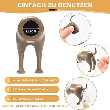 MAGICSHE Zahnputzbecherhalter Zahnpastaspender Silikon Hundehintern-Zahnpasta-Topper, (2-St)