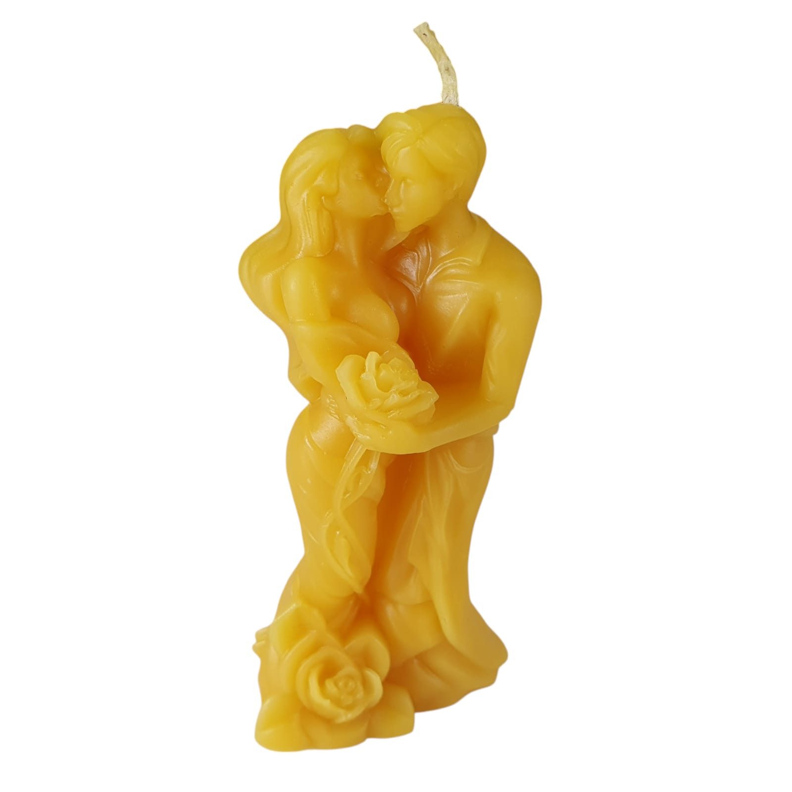 Aspinaworld Formkerze Bienenwachskerze - Rosenkerze 5,5 cm - 100% Bienenwachs - Honigkerze