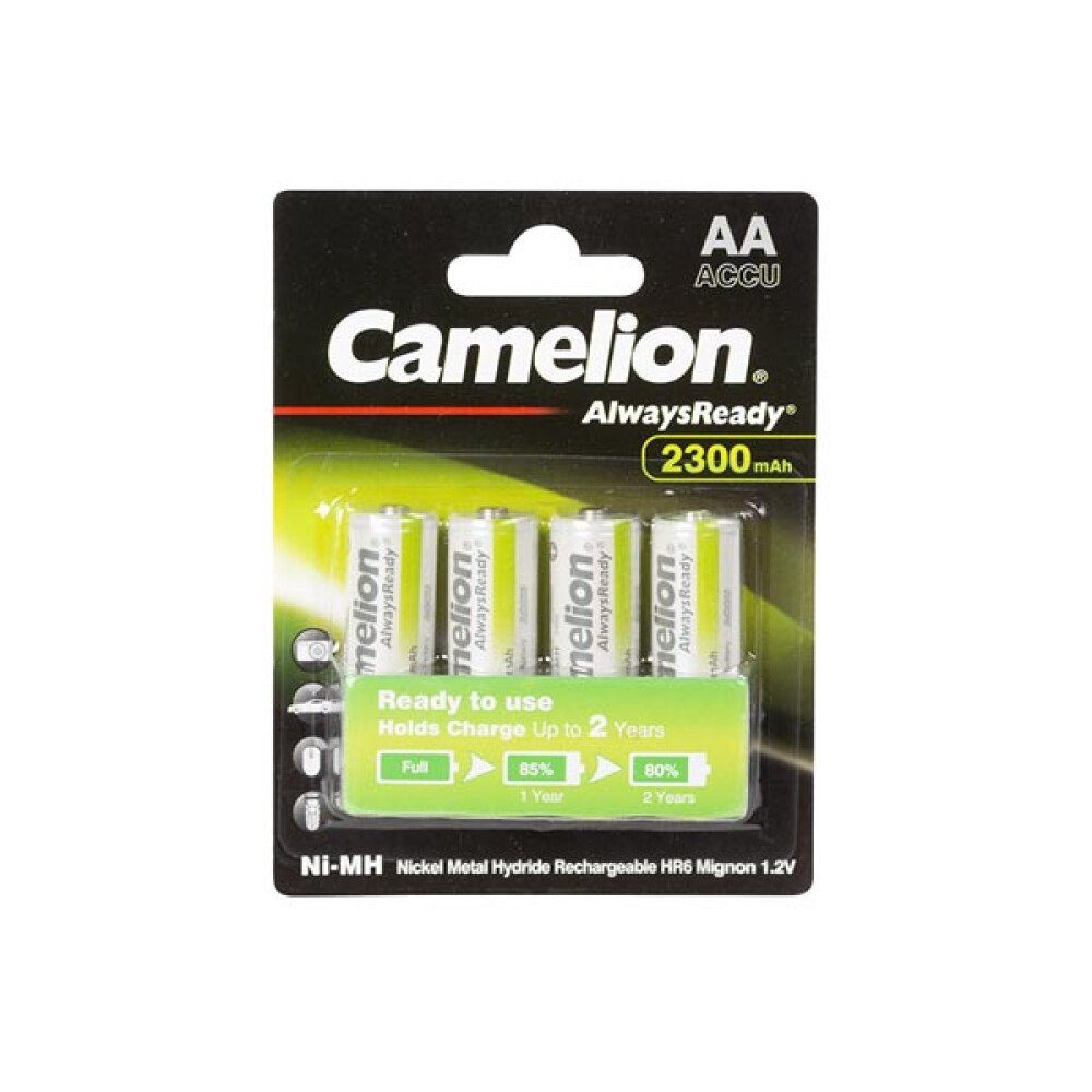 Camelion NiMH AA 1.2 V - 2300 mAh 'ALWAYSREADY' (4 St./Blisterverpackung) Batterie, (1 St)