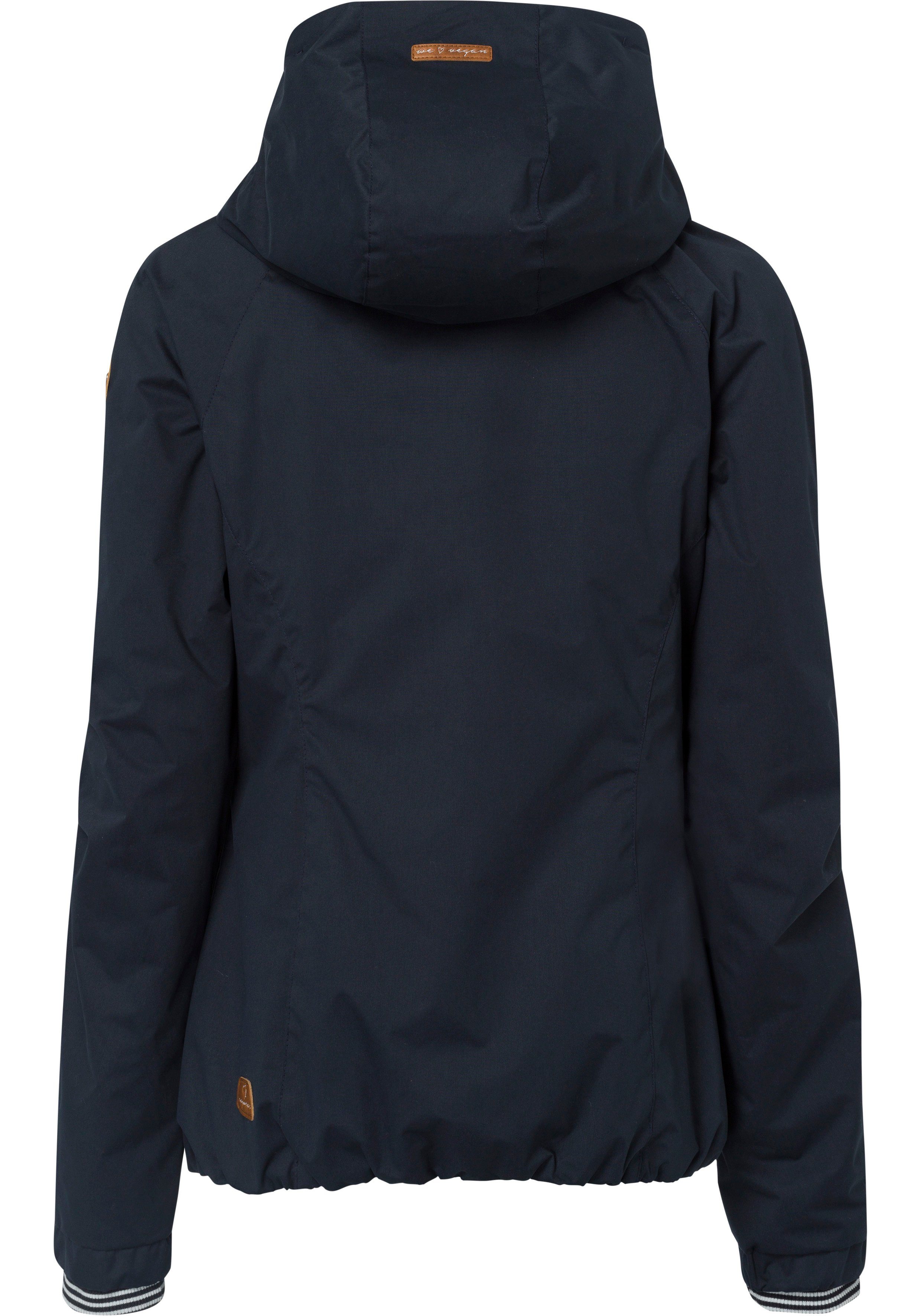 Ragwear Outdoorjacke DIZZIE UNI Kapuze mit O Übergangsjacke navy trendige