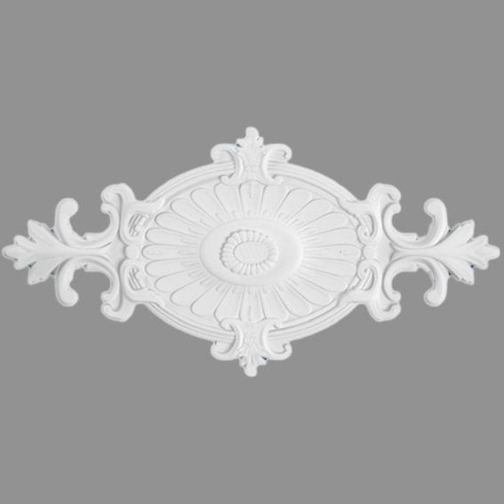 PROVISTON Wanddekoobjekt Stuckrosette, Polystyrol, Durchmesser 590 x 310 mm, Weiß