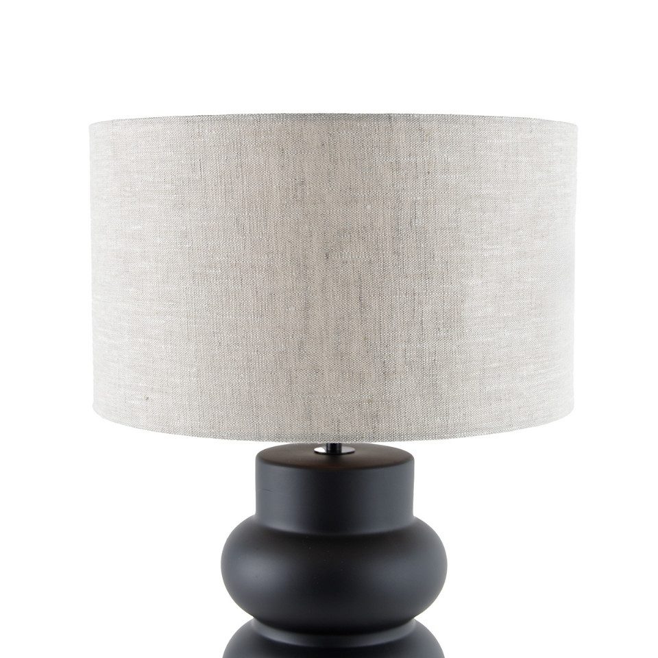 Qazqa Tischleuchte Alisia, ohne Leuchtmittel, E27, Grau, Design, Keramik, 1 günstig online kaufen